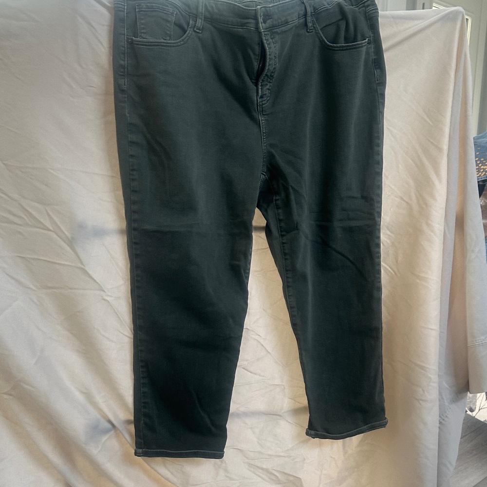 Chico's Olive Green Cropped Jeans